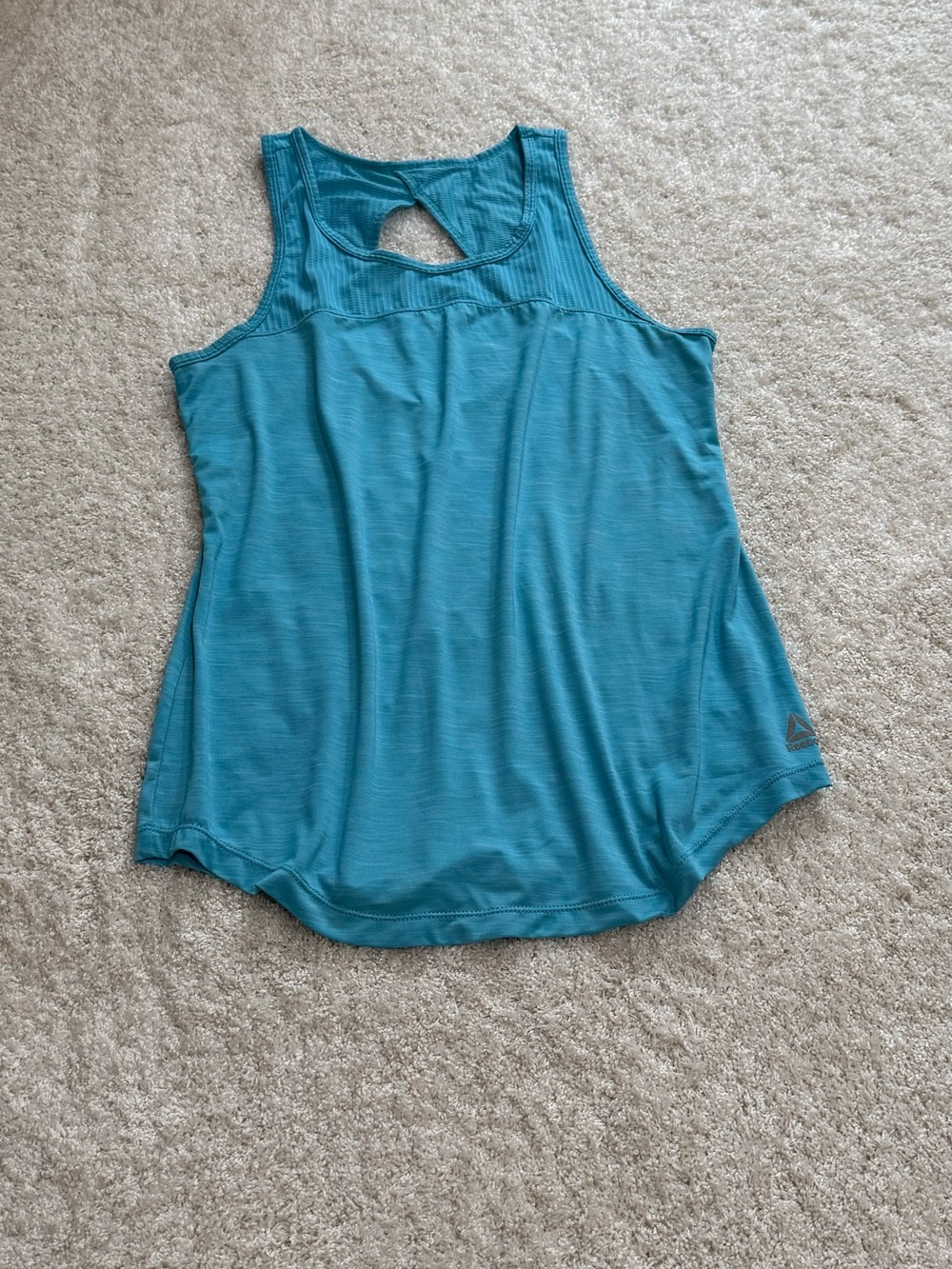 Reebok Turquoise Athletic Keyhole Tank Top